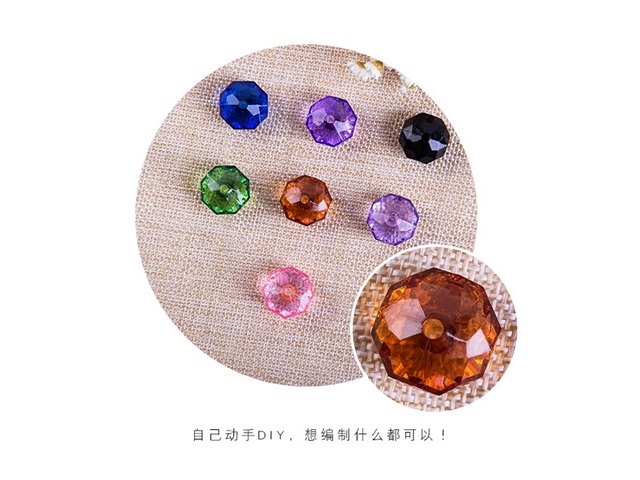 500g (2600Pcs) Rondelle Faceted Arylic Loose Bead 8mm Mixed